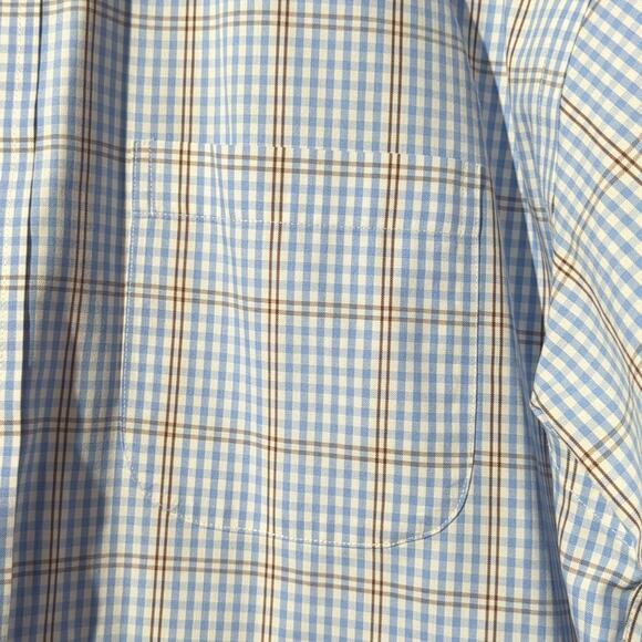 Vintage Brooks Brothers Blue Plaid The Original Polo Shirt Button Down Mens Sz L - Picture 2 of 11